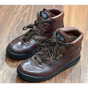 Vintage Vasque Skywalk Sundowner Boots 8M Leather GoreTex Hiking Italy
